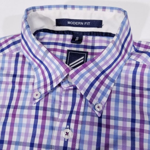 Hechter Checks/Boxes Casual Button Down Shirt - Picture 3 of 9